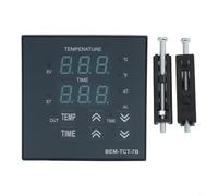 Durashmall BEM-TCT-7B Digital Temperature Controller for Heat Press Machine with PID Control Relay and Output K J Thermocouple Input 72x72mm Panel 100-240VAC(Relay output)