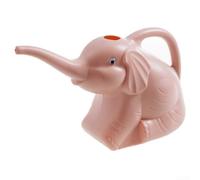 Durashmall Cute Elephant Shaped Watering Pot 2L Garden Plastic Can for Plant Irrigation Outdoor Fun Tool for Kids and Adults Pink Green Blue(Pink)