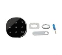 Durashmall Digital Electronic Password Lock Zinc Alloy Cabinet Mailbox File Drawer Door Lock Mechanism 575x575mm Black Finish Easy Installation Keyless Entry Security System for Off(20mm)