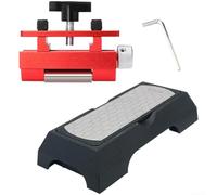 Durashmall Double Sided 400 1000 Grit Sharpening Stone with Adjustable Angle Guide Jig for Chisel Plane Iron Blade Woodworking Tools 0-66mm Red(B)