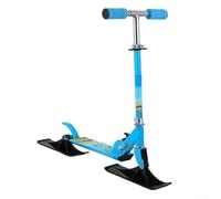 Durashmall Dual Purpose Snowmobile and Scooter for Snow and Land Use Abrasion Resistant Iron and PVC Material Suitable for Adults and Children Customizable Design for Winter Sports Black Pink Blue(C)