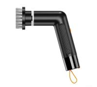 Durashmall Electric Cleaning Brush with LED Display 2000mAh IPX6 Waterproof Cordless Spin Scrubber 2 Modes for Kitchen Bathroom Sink Bathtub and Tile Grout Cleaning Black(Black)