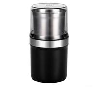 Durashmall Electric Coffee Grinder 200W with 100g Capacity 304 Stainless Steel Cross Cutter Head for Beans Nuts Spices Grains Safe Lock Non-Slip Base Easy Clean Black(UK)
