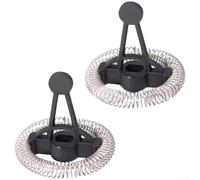 Durashmall Electric Milk Frother Replacement Parts 2 Pack Aerator for Coffee Machine MMF-809 Low Noise Dishwasher Safe White Plastic and Metal Foamers