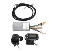 Durashmall Electric Scooter Controller 24V 36V 250W LCD Display Brake Set for 5.5 6.5 Inch Wheels Carbon Fiber Replacement Parts with Extension Cord(24V)