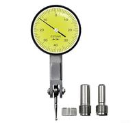 Durashmall Gauge Test Indicator 0-0.8mm Range 0.01mm Accuracy with Dovetail Rails for Narrow Concave Internal External Diameter Measurement Yellow Silver Aluminum Housing