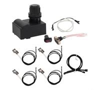 Durashmall Grill Igniter Kit Electronic Ignition Module with Switch Button and Wires Metal Construction Easy Installation Outdoor BBQ Accessory for Charbroil Commercial Seri(4Outlets)