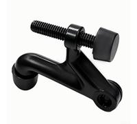 Durashmall Hinge Pin Door Stop, Adjustable Door Stopper for Wall Protection, Heavy Duty Zinc Alloy Design Prevents Dents, Easy Installation on Standard Butt Hinges 76-102mm, for Ho(black)