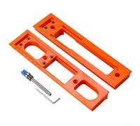 Durashmall Hydraulic 3D Buffer Hinge Slotting Tool Orange Plastic 220mm x 55mm Concealed Thickened Invisible Door Hinge with Automatic 90 Degree Closing Smooth Hydraulic Mechanism N