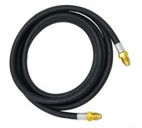 Durashmall Inert Gas Welding Hose 5/8 UNF-18RH for MIG TIG Flowmeter Regulator Argon Helium High Pressure Rubber Hose 300PSI Black(6.56FT)