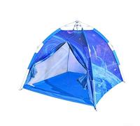 Durashmall Kids Play Tent Indoor Outdoor Foldable Childrens Playhouse Quick Open No Installation Required Oxford Cloth Fiberglass Poles for Boys Girls Blue Purple(Blue)