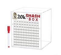 Durashmall Large Acrylic Transparent Savings Jar with One Way Design for Home Office School and Events Secure Cash Box for Money Storage 4.72 Inch(L)