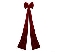 Durashmall Large Velvet Bows For Wreath, For Christmas Bow Decoration For Trees And Seasonal Use For Various Holiday Settings 15.74 * 78.74inch(Wine red)