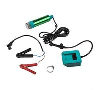 Durashmall Lithium Pump For Dayi 38mm Cordless Fuel Water Oil Transfer Pump 12V 30-50L Min Flow Rate 2.4m Cable Alloy Plastic And Aluminum Alloy Construction Green(Without Clamp)