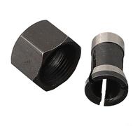Durashmall M15 Screw Nut Electric Router Milling Collet Chuck Accessories Carbon Steel 6mm 635mm 8mm for Trimming and Engraving Machines Black 2pcs(8mm)