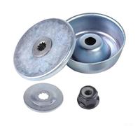 Durashmall Metal Fixing Kit Replacement for FS120 FS50 String Trimmer Brushcutter Gear Head Collar Nut M10x1 Left Hand Thread 4 Pieces Garden Equipment Part