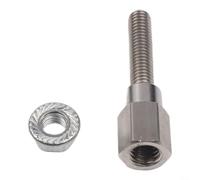 Durashmall Motorcycle Scooter Rear Mirror Adapter 6mm to 8mm Thread Lengthen Heighten Screw, Increases Visibility by 4.4cm,for Enhanced Riding Safety, Secure Fit Reduces Vibration, Easy