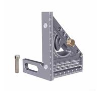Durashmall Multi-Angle Set Square with Angle Positioning Dowel Pin and T-Square Scribing Holes for Precision Angle Measurement 0 to 180 Degrees Metal Angle Ruler for DIY Carpenters Engineers(B)