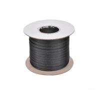 Durashmall PET Nylon Cable Sleeving 100 Meter Wire Harness Protective Tubing Flame Retardant V1 Abrasion Resistant Heat Dissipation for Automotive and Industrial Application(6mm)