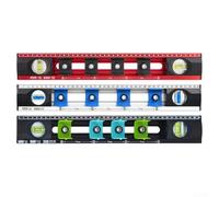 Durashmall Picture Hanging Leveling Ruler 40cm Aluminum Alloy Multi Scale Measuring Tool for Wall Frames Switch Boxes Drilling Positioning Red(red)