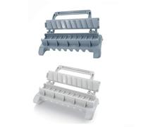 Durashmall Portable BBQ Skewer Maker Set 2pcs for Home Camping Grilling Plastic Manual Kebab Press Grey White