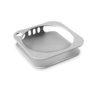 Durashmall Portable Metal Laptop Stand for Mac Compact Aluminum Alloy Holder with Anti Slip Corner Buffers Shock Resistant Silver 12 6x12 6x3 2cm