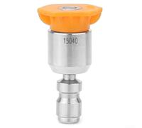 Durashmall Pressure Washer Nozzles 1/4 Inch Quick Connect Set 360 Degree Rotating Tips for 4000 PSI Cleaners 0 15 25 40 Degree Spray Patterns (yellow)