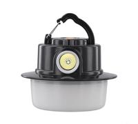 Durashmall Rechargeable LED Camping Lantern with Type C Fast Charging Dual Mode 360 Degree Floodlight and Spotlight Waterproof Portable Tent Light for Outdoor Hiking Black
