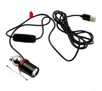 Durashmall Rechargeable LED Fishing Light with Blue and White Dual Modes Adjustable Zoom Gooseneck Aluminum Waterproof Night Raft Bridge Lamp for Outdoor Angling Gear(A)