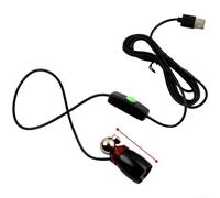 Durashmall Rechargeable LED Fishing Light with Blue and White Dual Modes Adjustable Zoom Gooseneck Aluminum Waterproof Night Raft Bridge Lamp for Outdoor Angling Gear(C)