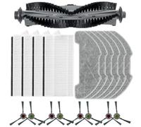 Durashmall Replacement Main Brush Side Brushes Filters Mop Cloths Kit For AIRROBO P30 Robot Vacuum Cleaner Spare Parts for Pet Hair Hard Floor Cleaning Home Maintenance(B)