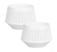 Durashmall Resin Orchid Pots with Saucers, Air-Pruning Design with 360° Ventilation Holes & Raised Center for Healthy Root Growth, for Phalaenopsis, Dendrobium, Succulents and Cacti(2pcs white)