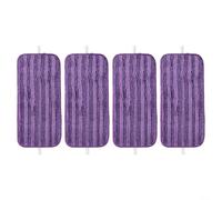 Durashmall Reusable Microfiber Mop Pads for Swiffer, Washable Refills for Hardwood Stone Floors, Purple Cleaning Cloths 4 Pack(4 PACK)