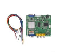 Durashmall RGB CGA EGA YUV to VGA Video Converter Board for Arcade Game Console Auto Sensing 5V DC Metal Plastic Green Circuit Module