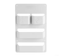 Durashmall RV Toilet Storage Box Waste Tank Compartment Organizer for Dometic ABS Waterproof Wall Mount 277x178x37mm White