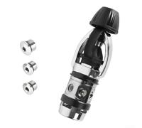 Durashmall Scuba Diving 1st Stage Regulator Adapter for Yoke Valve 4 Low Pressure 1 High Pressure Holes Chrome Plated Brass Tank Convertor Silver