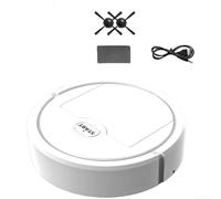 Durashmall Smart Robot Vacuum Cleaner 3-in-1 Sweeping Mopping Suction, Slim 5.6cm Design For Under Furniture, 40Min Runtime Covers,For Hard Floor Home Cleaning(White)