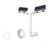 Durashmall Solar Fountain LED Pool Fountain With RGB Lights | Wireless Double Head Design Remote And App Control Adjustable Spray Height Solar Powered Outdoor Water Feature