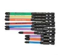 Durashmall Special Slotted Cross Screwdriver Bit Set Alloy Steel Magnetic 10pcs for Electrician Insulated Holster Rust Resistant Hex Shank 65mm 80mm 110mm Suitable for Socket Switch