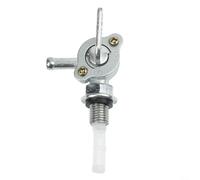 Durashmall Stainless Steel Shut Off Valve M10x1.25 Inlet 1/4 Hose Barb On/Off Switch,for Generator Engine Lawn Mower Tank Replacement Silver 7cm(Left)