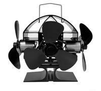 Durashmall Three-headed Fireplace Fan, Log Burner Fan Operates Silently For Circulates The Warm Air Generated By The Stove 170 * 100 * 170MM