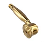 Durashmall Vintage Handheld Shower Head Replacement Chrome Detachable Bathroom Shower Head Heavy Duty Brass Pressurized Water Saving Leak Proof Rust Resistant Round Shape for High a(Gold)