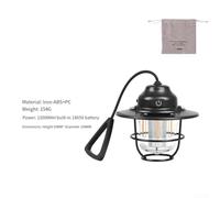 Durashmall Vintage Pinecone Outdoor Lantern 80 Hour Rechargeable Camping Light with 1200mAh Battery Multiple Lighting Modes Warm and White Light Eye Protective Soft Glow Retro Desig(Black)