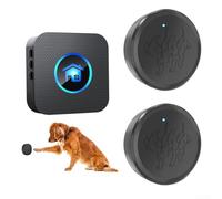 Durashmall Wireless Pet Doorbell Quick Installation Eaves Mounting Power Failure Memory Function Customizable Alerts Dog Signaling System Training Instructions Included(1 Receiver+ 2 Button)