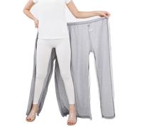 DURASIKO Unisex Side Zipper Bedridden Patient Clothing,Patient Pants,Tear Away Pants,Soft Cotton Material, Grey, Large