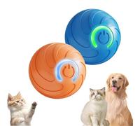 Duraspin Dog Ball, Alizure Dog Ball, Dura Spin Balls for Large Dogs, Smart Jumping Balls Dog Toy, Interactive Automatic Rolling with Lights, Dogballs That Moves On Its Own (Blue+Orange)