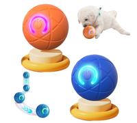 Duraspinn Dog Ball, Dura Spinn Ball for Large Dogs, Smart Jumping Balls for Dog, Interactive Automatic Rolling with Lights, Dogballs That Moves On Its Own (Style B - mix)