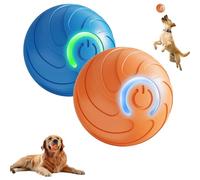 Duraspins Dog Ball,Interactive Automatic Rolling with Lights Alizure Dog Ball,Dogballs That Moves on Its Own (Blue+Orange)