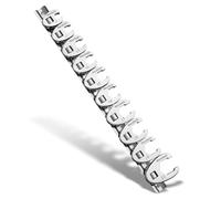 DURATECH 10 Piece 3/8" Drive Crowfoot Spanner Set, Open End Crowfoot Wrench Set, Metric Sizes 10-22mm, Mirror Finished Chrome-Plated, 5 Point, with Storage Rail