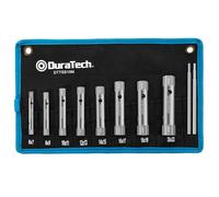 DURATECH 10-Piece Tubular Box Spanner Set, 6-22 mm, with 2 Tommy Bars